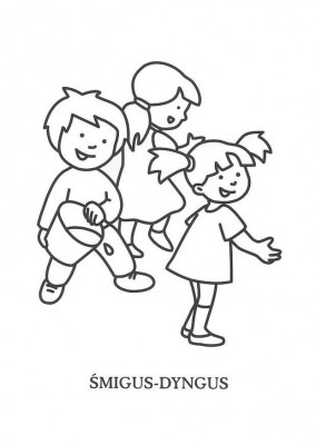Online coloring book: Coloring book of children to remind you of the Dyngus